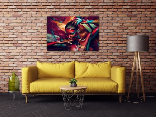 Obraz Barevný portrét ženy - 90 x 60 cm