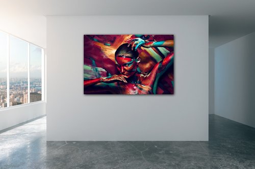 Obraz Barevný portrét ženy - 90 x 60 cm