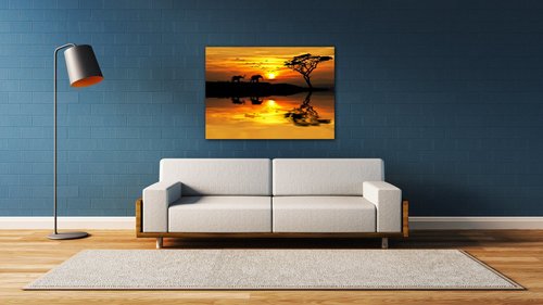 Obraz Safari západ slunce - 70 x 50 cm