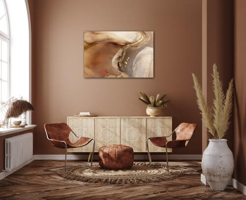 Obraz Abstrakt zlatý mramor - 90 x 60 cm