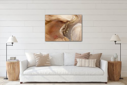 Obraz Abstrakt zlatý mramor - 70 x 50 cm