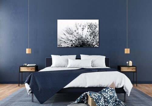 Obraz Pampeliška s kapkami vody - 90 x 60 cm