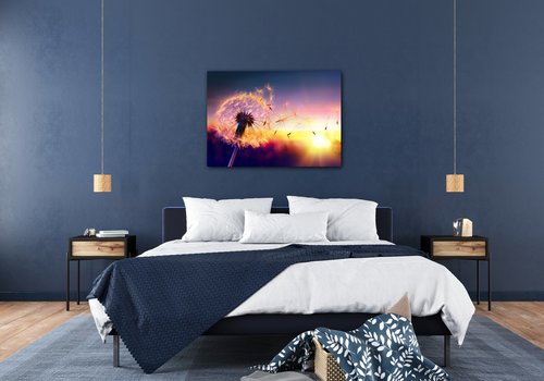 Obraz Pampeliška se západem slunce - 70 x 50 cm