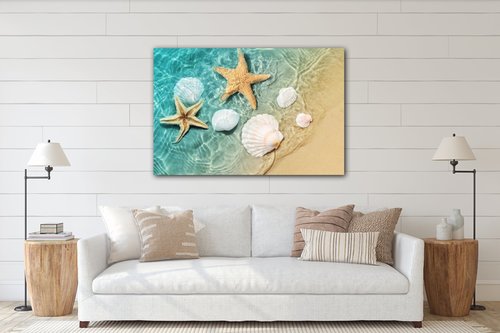 Obraz Mušle u moře - 90 x 60 cm