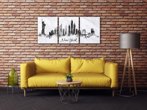Obraz New York panorama - 90 x 40 cm (3 dílný)