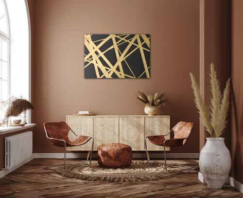 Obraz Abstraktní zlato šedý - 60 x 40 cm