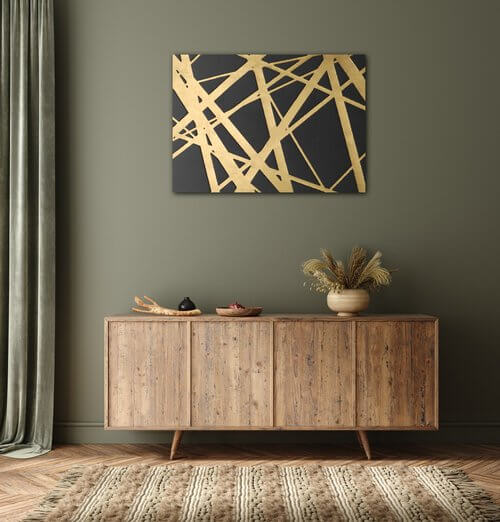 Obraz Abstraktní zlato šedý - 70 x 50 cm