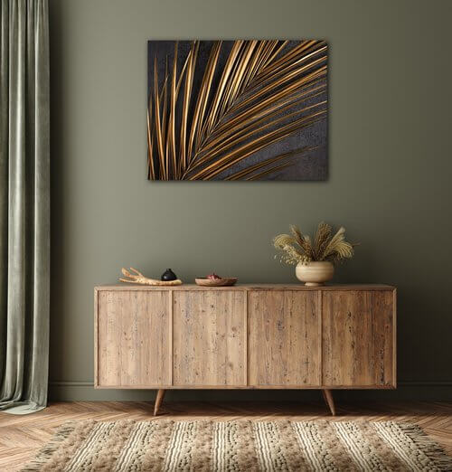 Obraz Zlatá palma - 90 x 70 cm