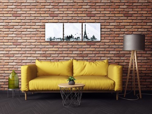 Obraz Paříž panorama - 90 x 30 cm (3 dílný)