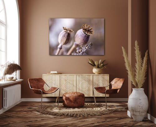 Obraz Suché květy skandinávský styl - 60 x 40 cm