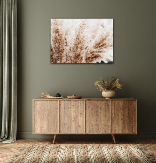 Obraz Suchá tráva skandinávský styl - 70 x 50 cm