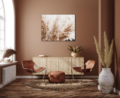 Obraz Suchá tráva skandinávský styl - 90 x 70 cm