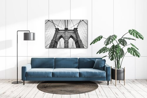 Obraz Brooklyn bridge černobílý - 60 x 40 cm