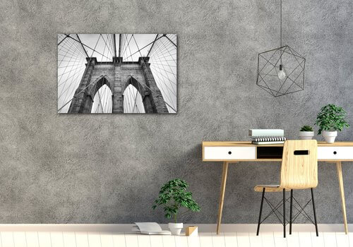 Obraz Brooklyn bridge černobílý - 90 x 60 cm