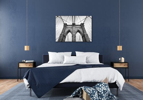 Obraz Brooklyn bridge černobílý - 70 x 50 cm