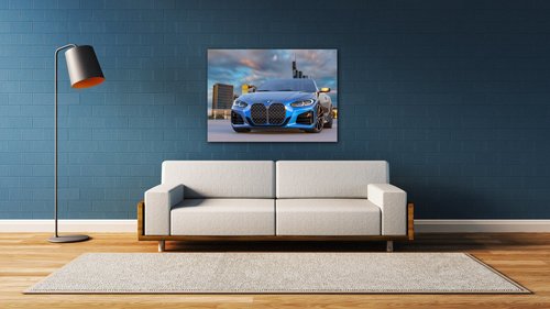 Obraz BMW 4 Cabrio ilustrace - 70 x 50 cm