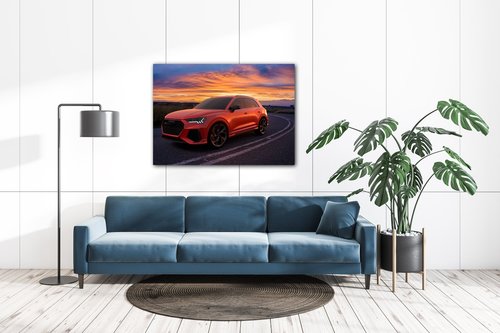 Obraz Audi RSQ3 červená - 70 x 50 cm