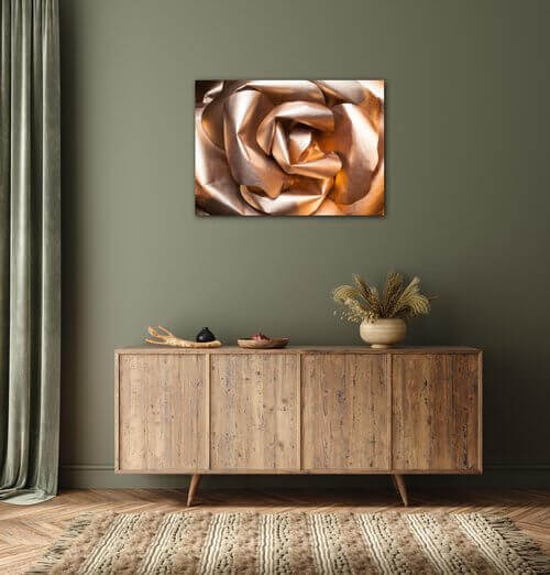 Obraz Abstrakt zlatá růže - 70 x 50 cm