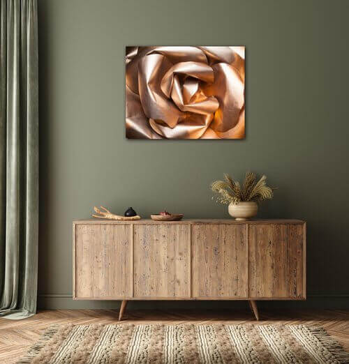 Obraz Abstrakt zlatá růže - 90 x 70 cm