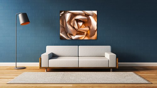 Obraz Abstrakt zlatá růže - 90 x 70 cm