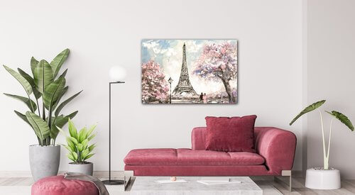 Obraz Eiffelova věž kreslená - 60 x 40 cm