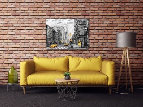 Obraz New York žluté detaily - 70 x 50 cm