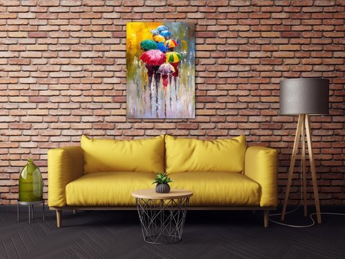Obraz Barevné deštníky - 50 x 70 cm