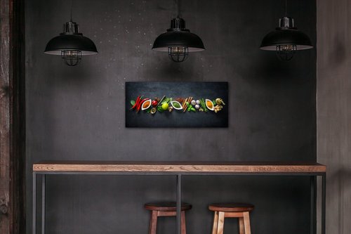 Obraz Druhy koření - 90 x 40 cm
