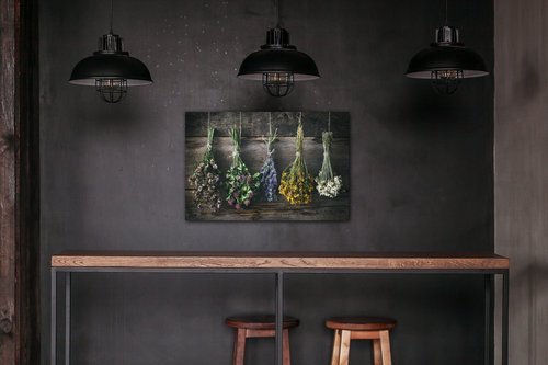 Obraz Suché květiny - 90 x 60 cm