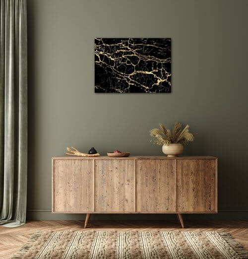 Obraz Mramor černo-zlatý - 70 x 50 cm