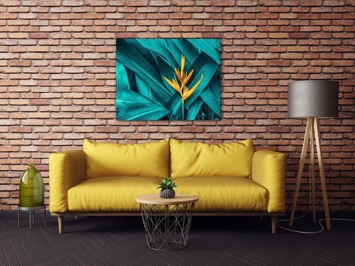 Obraz Oranžový květ - 90 x 70 cm
