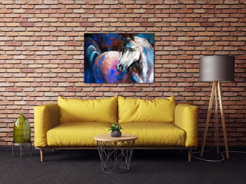 Obraz Barevný kůň - 70 x 50 cm