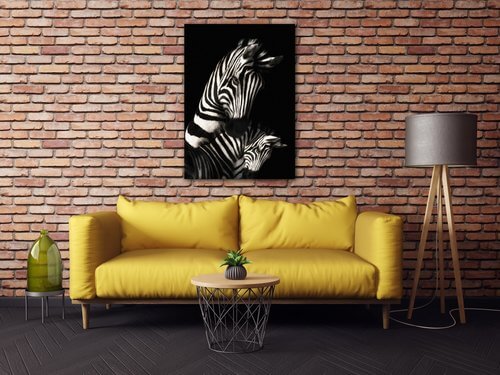 Obraz Zebry černobílé - 50 x 70 cm