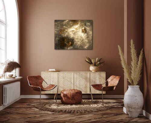 Obraz Abstrakt zlatá - 90 x 70 cm