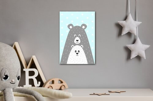Obraz Medvěd světle modrý - 40 x 60 cm
