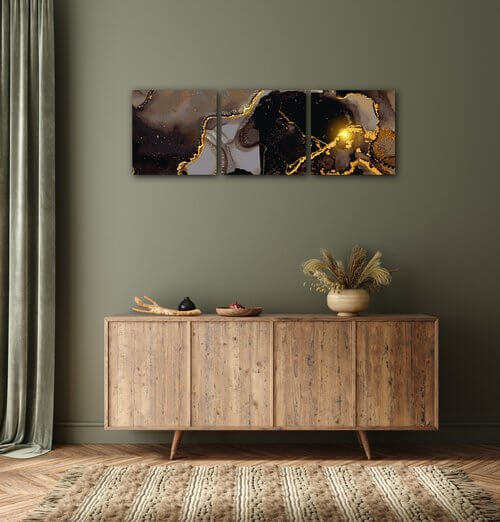 Obraz Abstrakt lesklý - 90 x 30 cm (3 dílný)