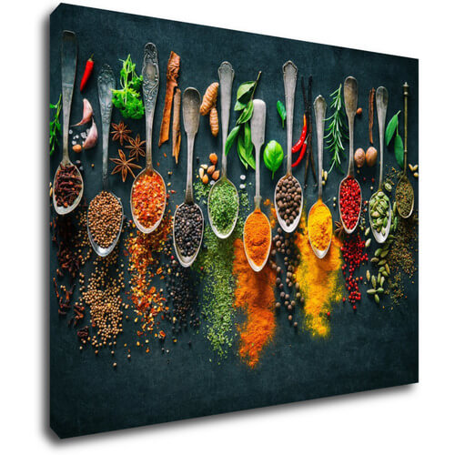 Obraz Koření na lžičkách - 90 x 70 cm