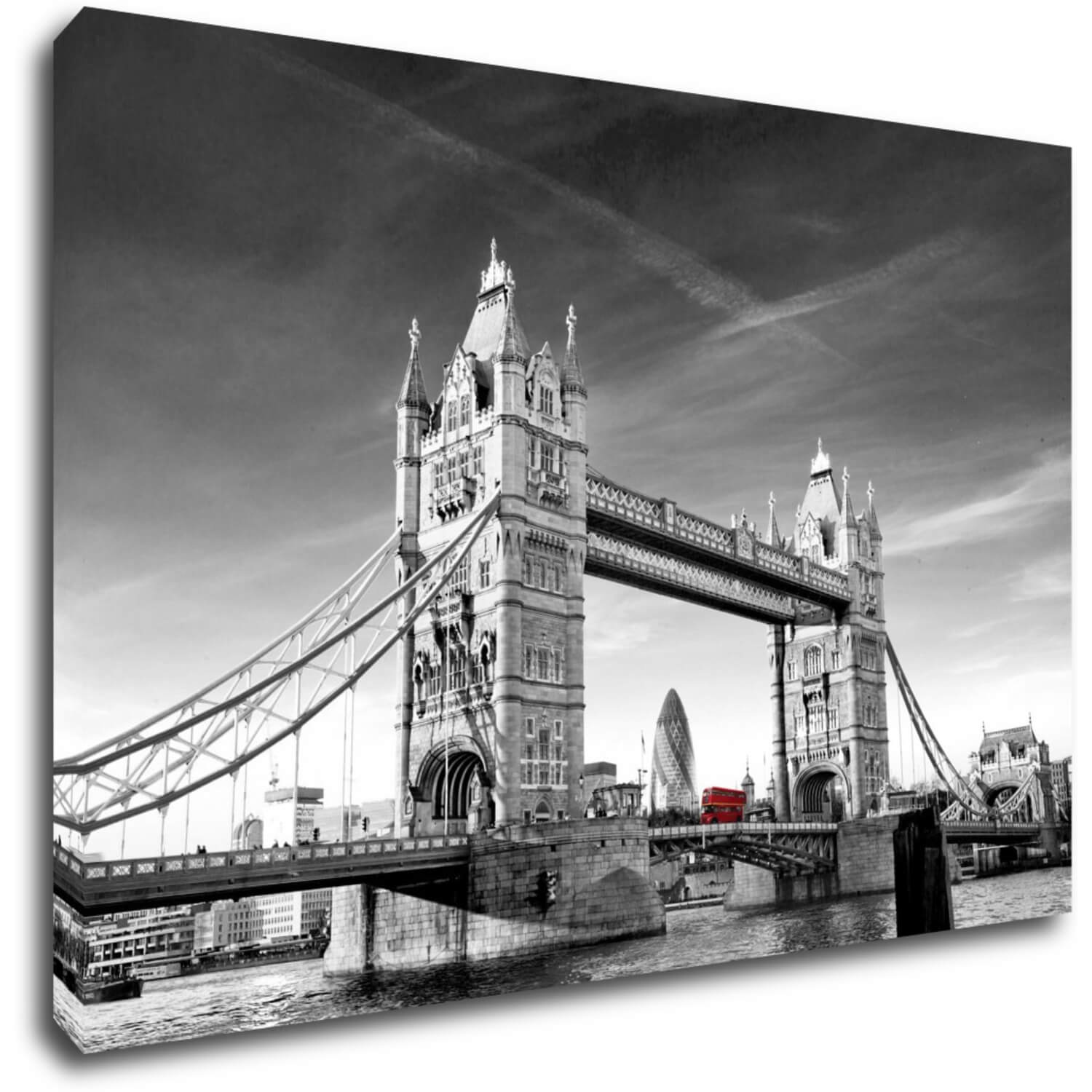 Obraz Tower Bridge černobílý - 60 x 40 cm