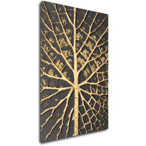 Obraz Zlatá struktura listu - 40 x 60 cm