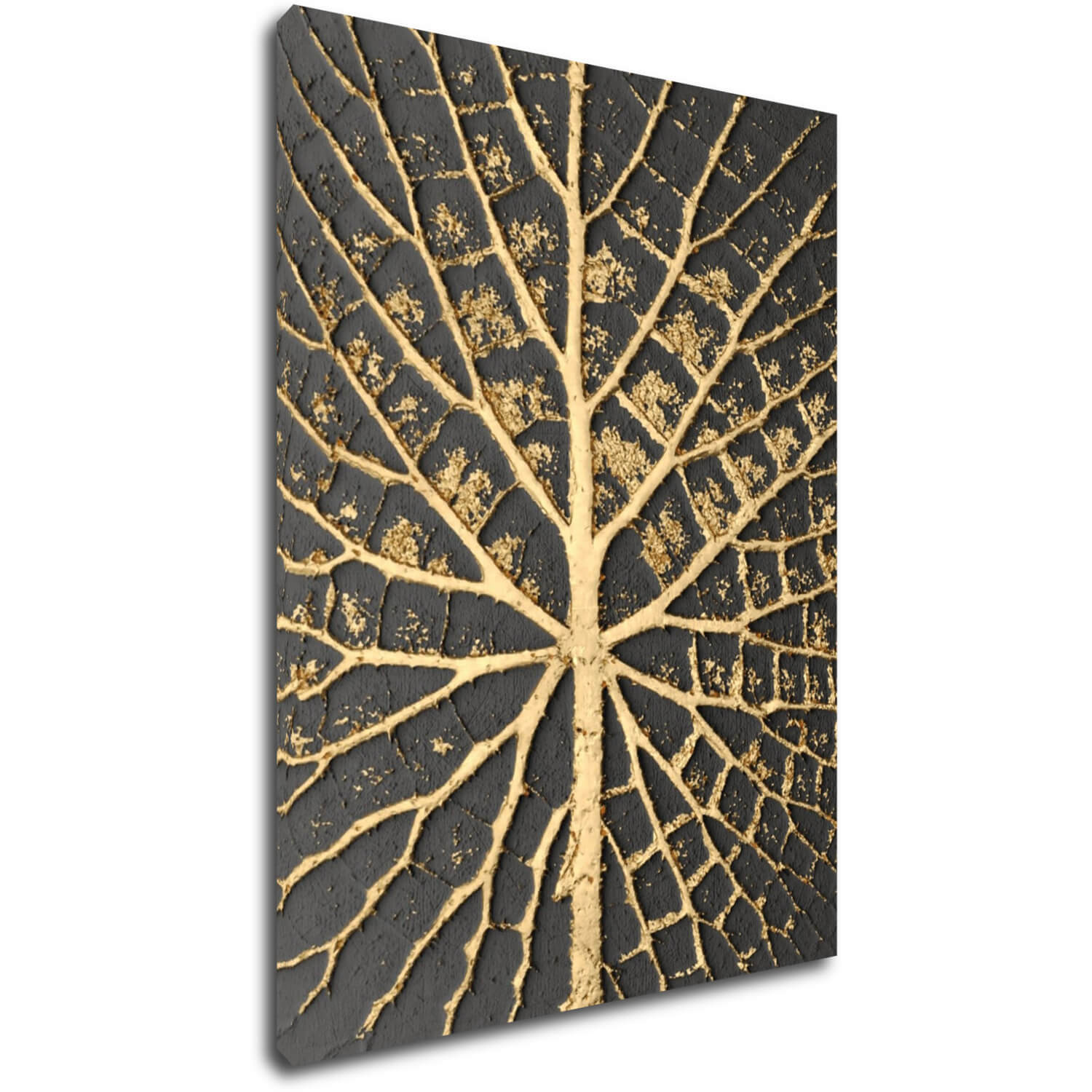 Obraz Zlatá struktura listu - 30 x 40 cm