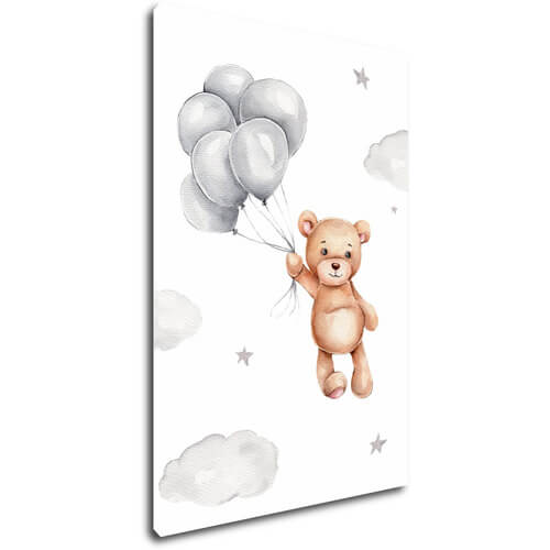 Obraz Medvídek s balonky - 20 x 30 cm