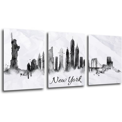 Obraz New York panorama - 90 x 40 cm (3 dílný)