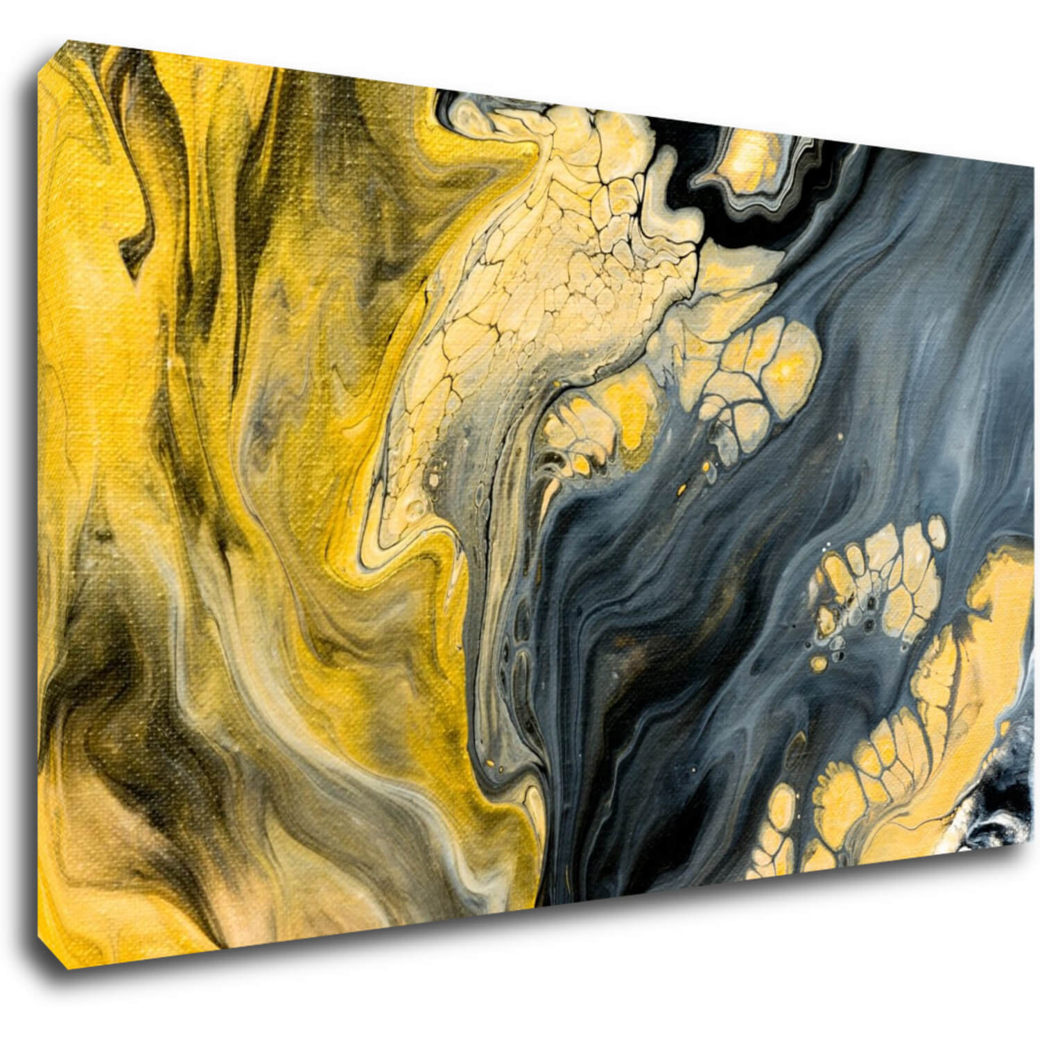 Obraz Abstraktní žluto šedý - 50 x 30 cm