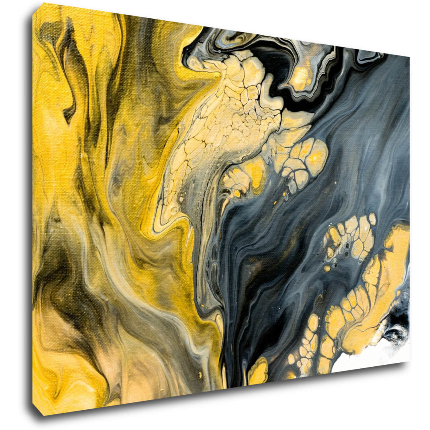 Obraz Abstraktní žluto šedý - 70 x 50 cm