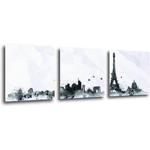 Obraz Paříž panorama - 90 x 30 cm (3 dílný)