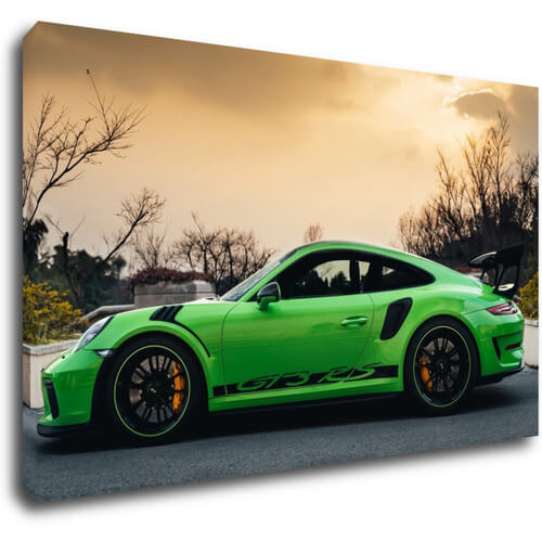 Obraz zelené Porsche 911 GT3 RS - 50 x 30 cm