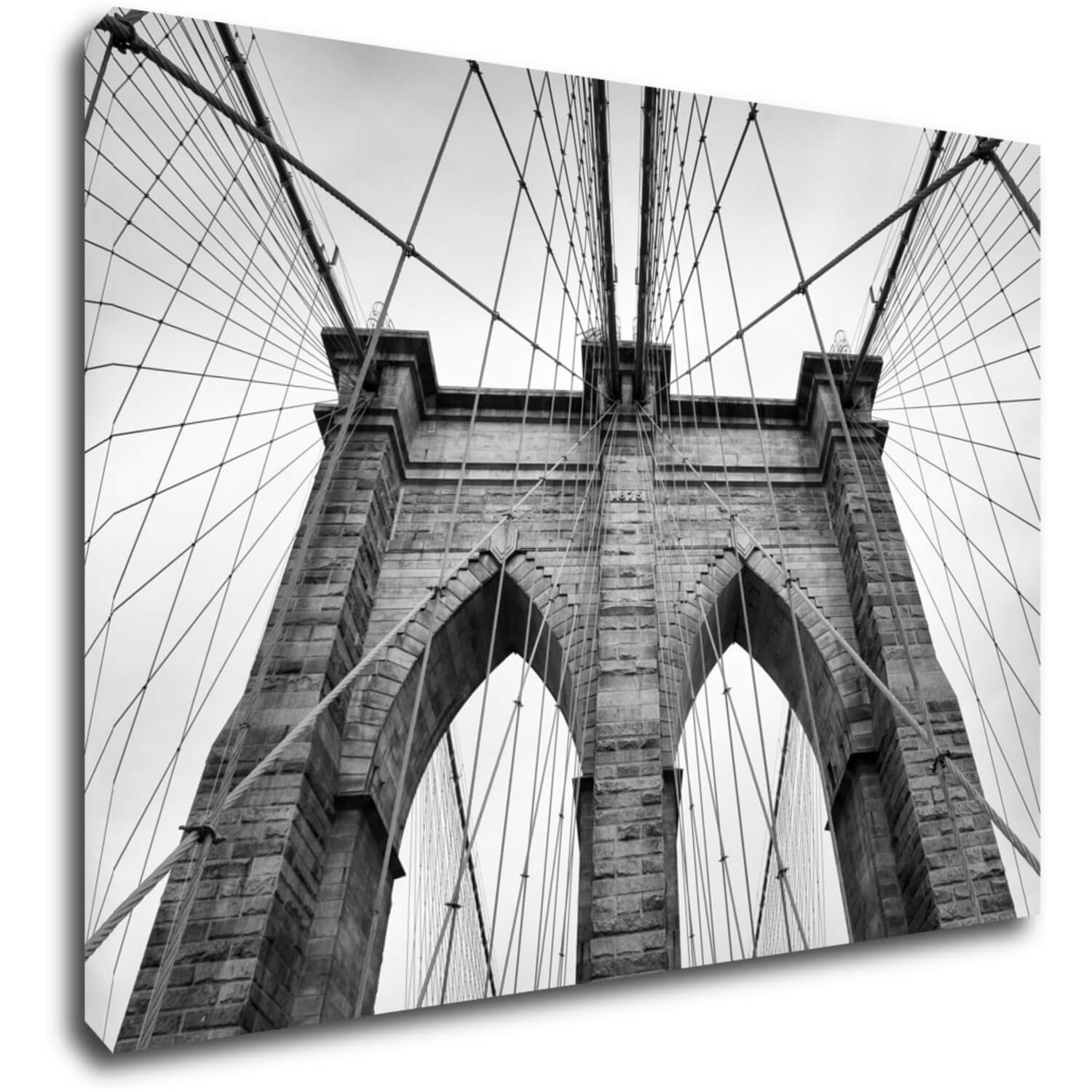Obraz Brooklyn bridge černobílý - 70 x 50 cm