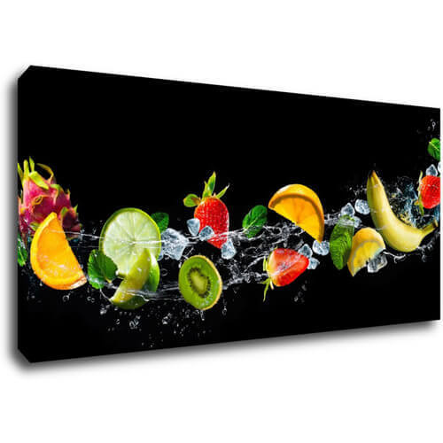 Obraz Ovoce ve vodě - 90 x 40 cm