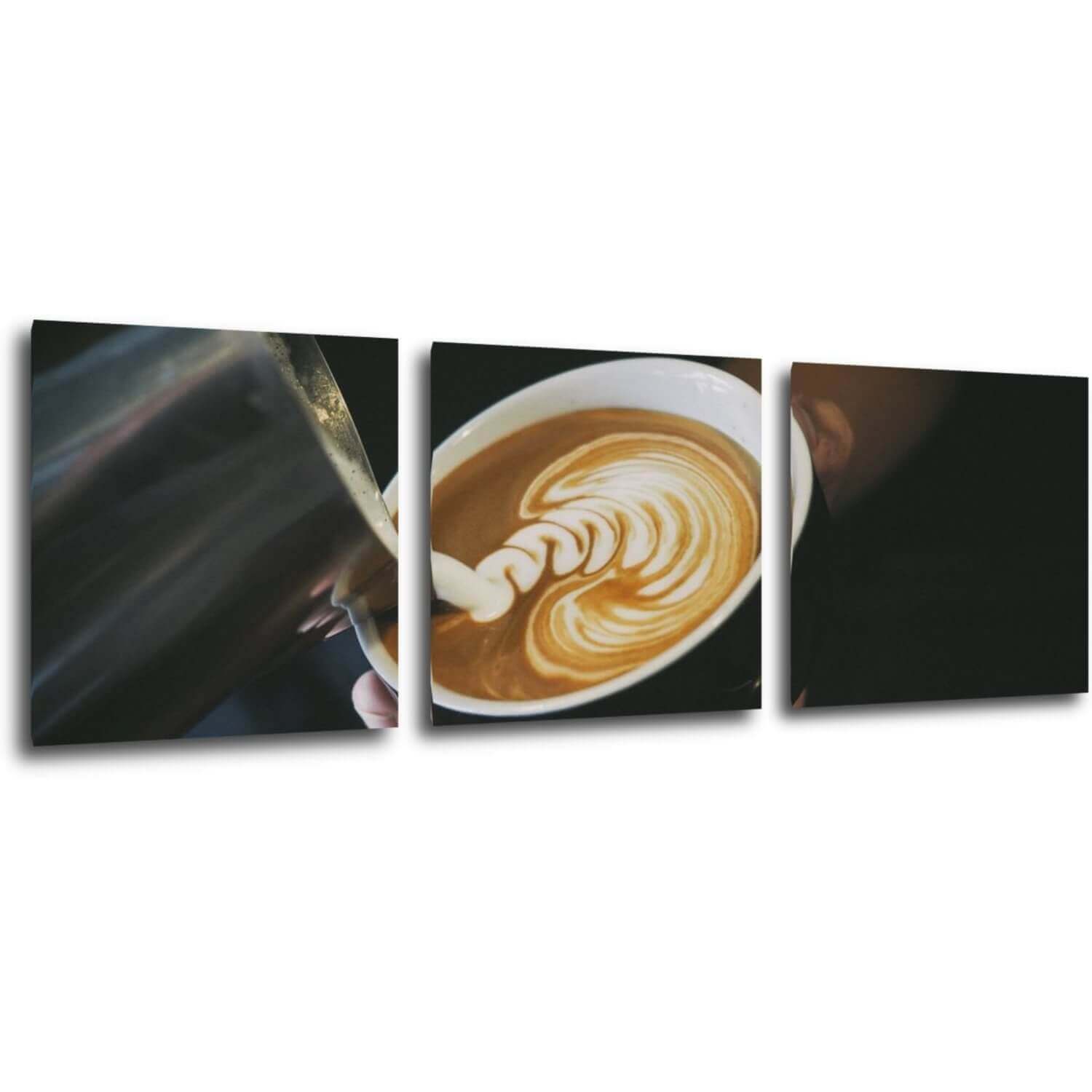 Obraz Káva capuccino - 90 x 30 cm (3 dílný)