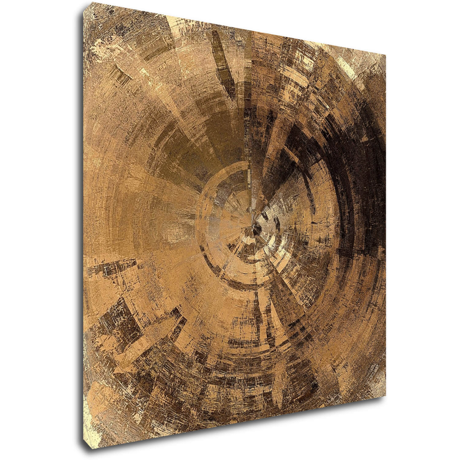 Obraz Abstraktní béžovo-zlatý - 90 x 90 cm